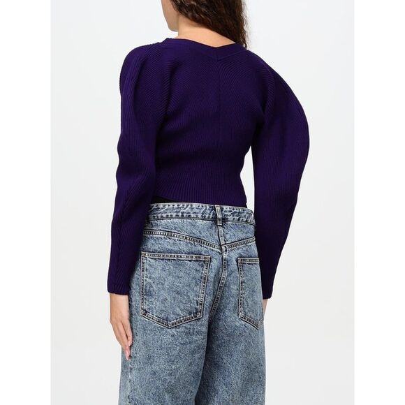 Alaia Cardigan Woman Violet - Picture 3 of 4